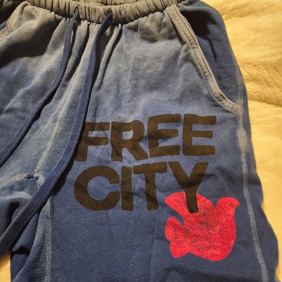 Freecity Joggers RARE Distressed Blue! - Picture 2 of 6